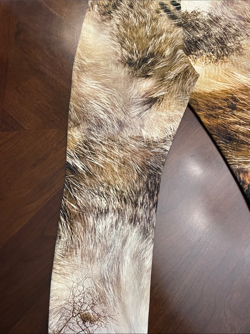 Express Leopard Face Print Leggings in Yellow, Brown, Black - Picture 11 of 16